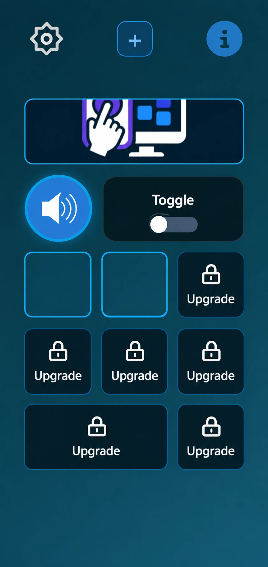 VortiDeck mobile deck with volume and toggle controls